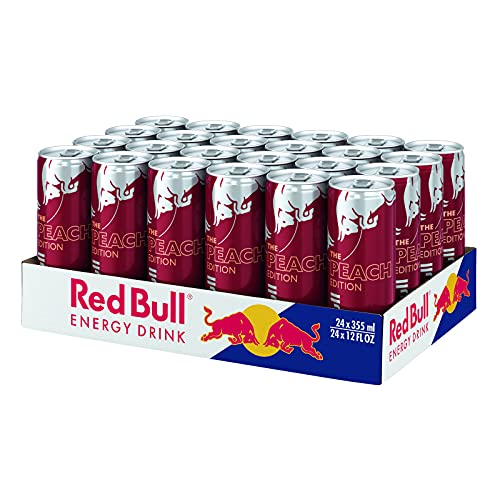 Red Bull Energy Drink, Peach Edition, 8.4 Fl Oz 4 Count, Pack Of 6