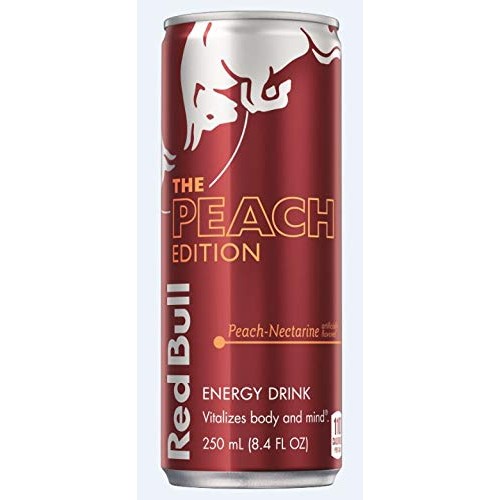 Red Bull Energy Drink, Peach-Nectarine, 8.4 Fl Oz 4 Count