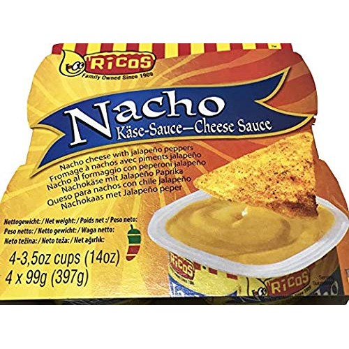 Ricos Nacho Cheese Sauce, 2-Packs 4-Individual Cups In Each Pack