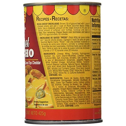 Ricos Gourmet Nacho Cheddar Cheese Sauce With Jalapenos Pack Of