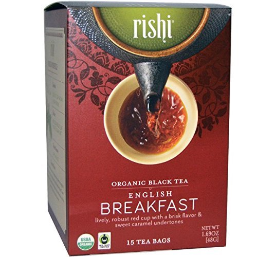 Rishi Organic English Breakfast Tea - 15 Bags Per Pack - 6 Packs