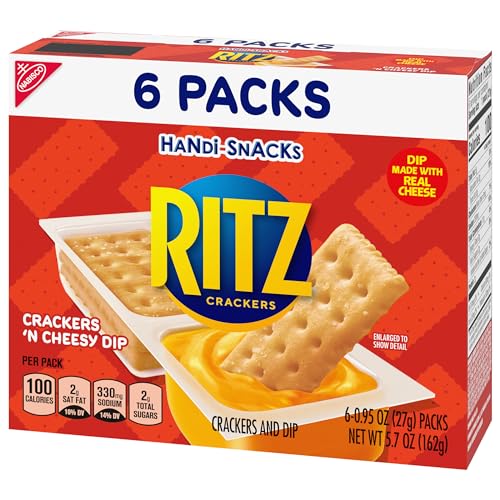 Handi-Snacks RITZ Crackers N Cheesy Dip Snack Packs, 12 Boxes o...