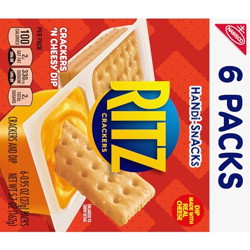 Handi-Snacks RITZ Crackers N Cheesy Dip Snack Packs, 12 Boxes o...