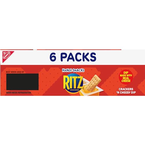 Handi-Snacks RITZ Crackers N Cheesy Dip Snack Packs, 12 Boxes o...