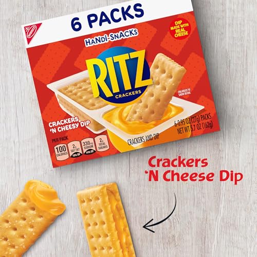 Handi-Snacks RITZ Crackers N Cheesy Dip Snack Packs, 12 Boxes o...