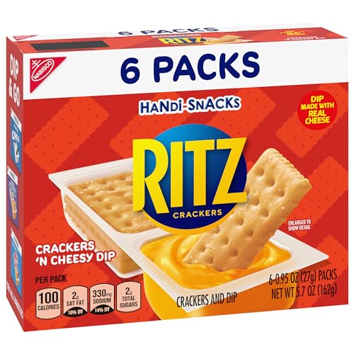 Handi-Snacks RITZ Crackers N Cheesy Dip Snack Packs, 12 Boxes o...