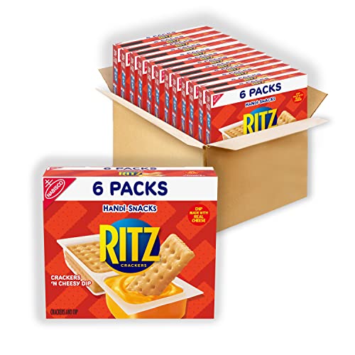 Handi-Snacks RITZ Crackers N Cheesy Dip Snack Packs, 12 Boxes o...