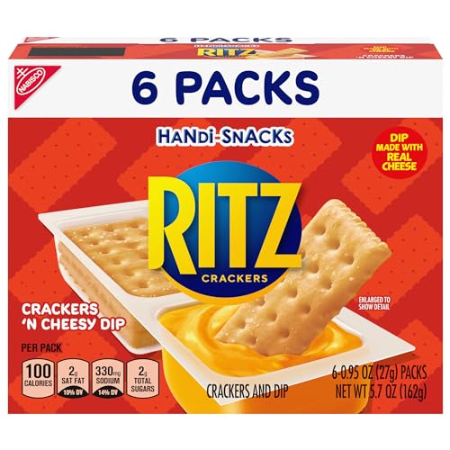 Handi-Snacks RITZ Crackers N Cheesy Dip Snack Packs, 6 Snack Packs