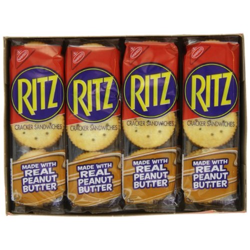 Ritz Crackers, Real Peanut Butter, 1.38 Oz, Pack Of 8