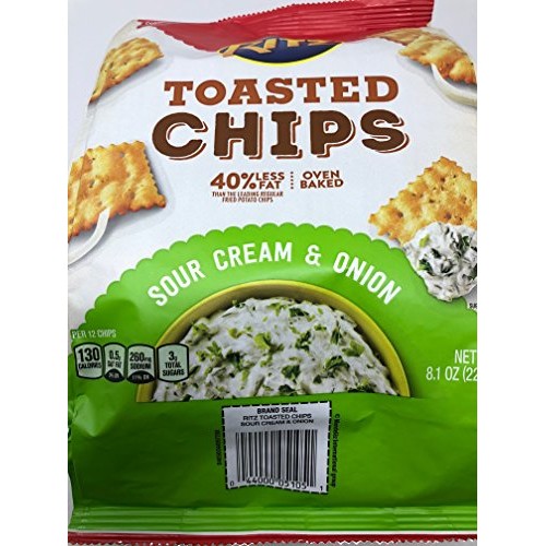 Ritz Toasted Chips Sour Cream &Amp; Onion 8.1 Oz 2 Pack