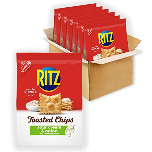 Ritz Toasted Chips Sour Cream And Onion Crackers, 6 - 8.1 Oz Bags