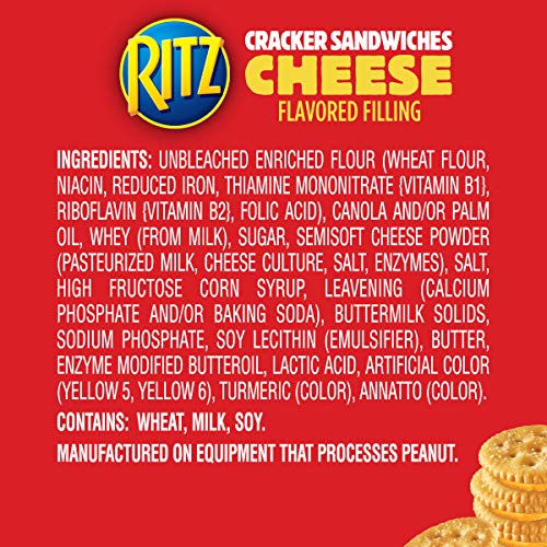 Ritz Cheese Cracker Sandwiches, 8Count Tray, 10.8 Oz Pack Of 14