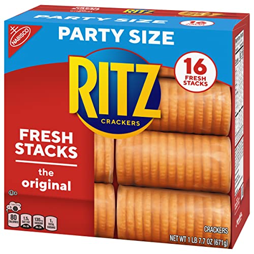 Ritz Crackers Flavor Party Size Box of Fresh Stacks 16 Sleeves T...