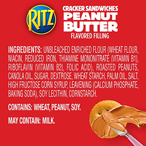 Ritz Peanut Butter Cracker Sandwiches – 112 Individual Snack Packs