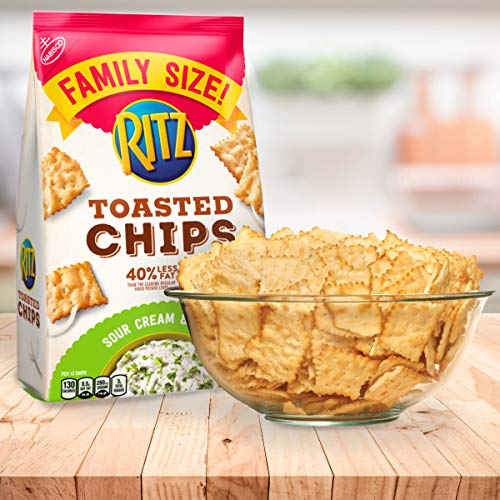 Ritz Toasted Chips Sour Cream And Onion, Family Size, 6 - 11.4 O