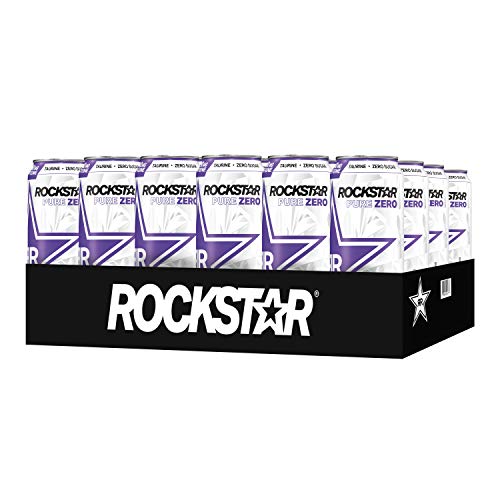 Rockstar Energy Drink Pure Zero, Grape, 16 Ounce Pack Of 24, 3