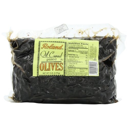 Roland Olives, Oil-Cured Pitted, 5 Pound