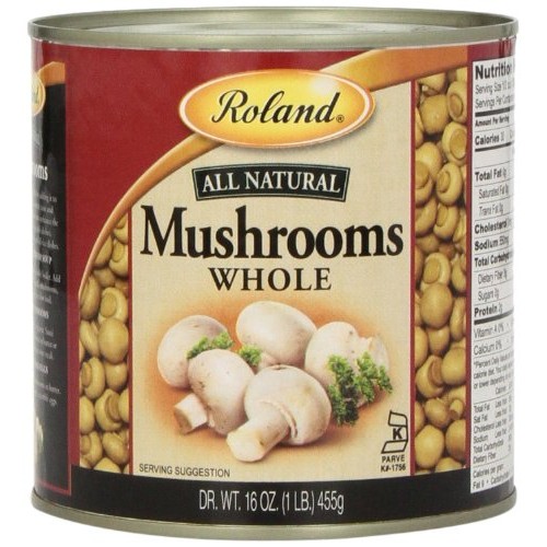 Roland Mushrooms, Whole, 16 Ounce Pack Of 4