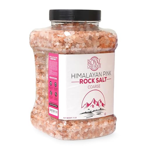 Himalayan Pink Salt - 5 lbs Coarse Grain Bulk in Jar - Pure Gour...