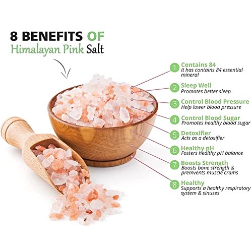 Himalayan Pink Salt - 5 lbs Coarse Grain Bulk in Jar - Pure Gour...