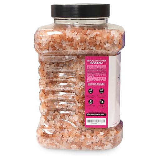 Himalayan Pink Salt - 5 lbs Coarse Grain Bulk in Jar - Pure Gour...