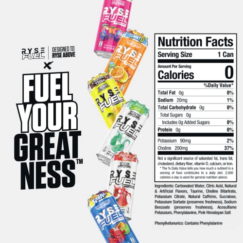 RYSE Fuel Energy Drink | On The Go Energy | 0 Sugars | 0 Calorie...