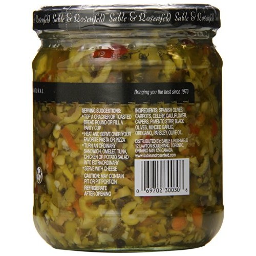 Sable & Rosenfeld Bruschetta Olive Topping, Medium, 16 Ounce