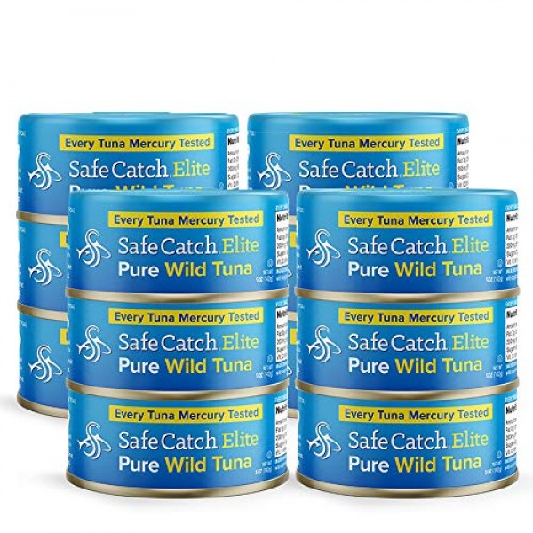 Safe Catch Elite Lowest-Mercury Canned Solid Wild Tuna Fish