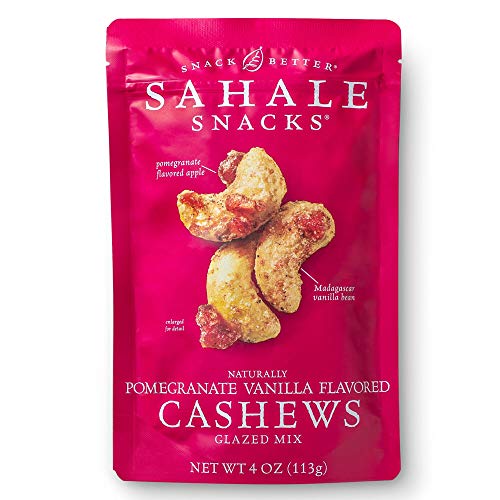 Sahale Snacks Pomegranate Vanilla Flavored Cashews Glazed Mix, 4