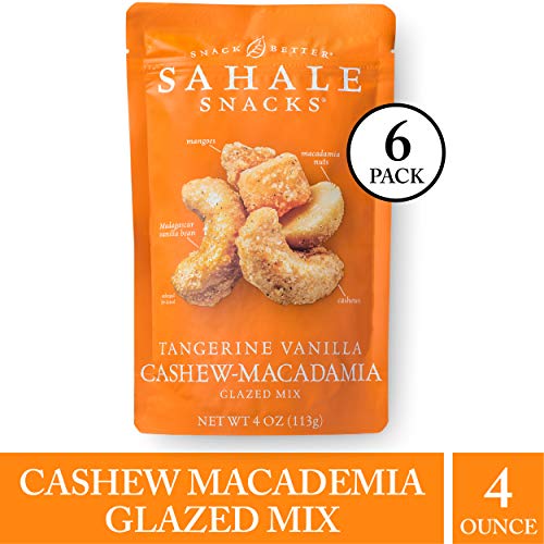 Sahale Snacks Tangerine Vanilla Cashew-Macadamia Glazed Nut Mix,