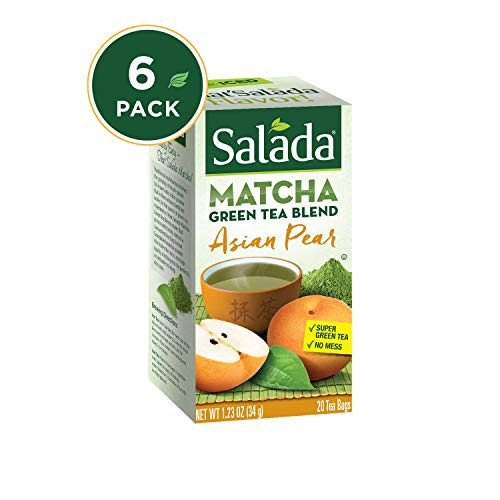 Salada Teas Matcha Green Tea, 6 Boxes Of 20 120 Tea Bags, Asia