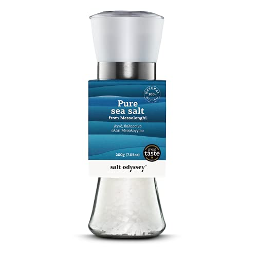 SALT ODYSSEY Grinder Salt, Pure Sea Salt for Seasoning Meat, Fis...