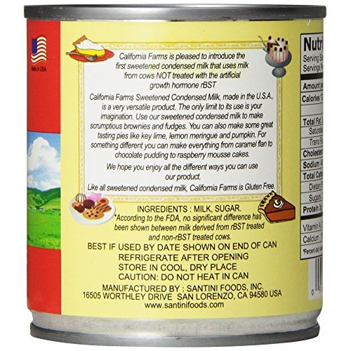 California Farm Sweetened Condensed Milk, 14-Ounce Can Pack Of 8