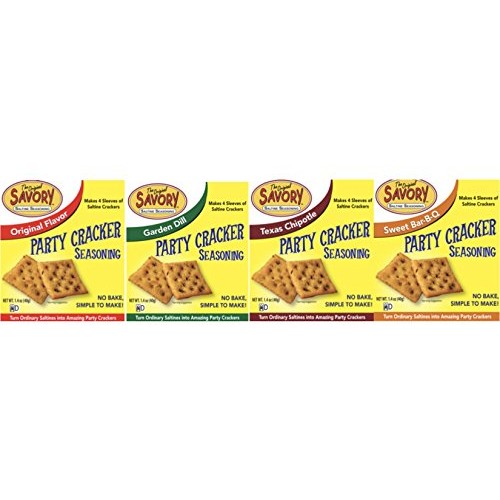 Savory Saltine Seasoning 1.4 Ounce Sampler Set 4 Flavors 4 Pack