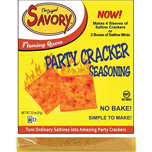 Savory Saltine Seasoning, 1.4 Ounce, Flaming Queso, 4 Pack