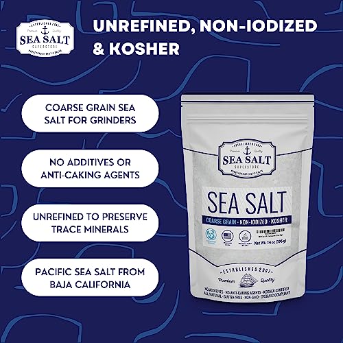 Sea Salt, Coarse Grain - 14 oz Bag