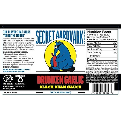 Secret Aardvark Drunken Garlic Black Bean | Made With Soy Sauce,