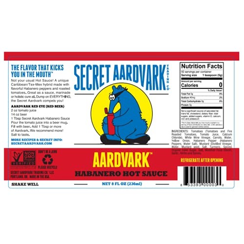 Secret Aardvark Habanero Hot Sauce 8 Fl Oz