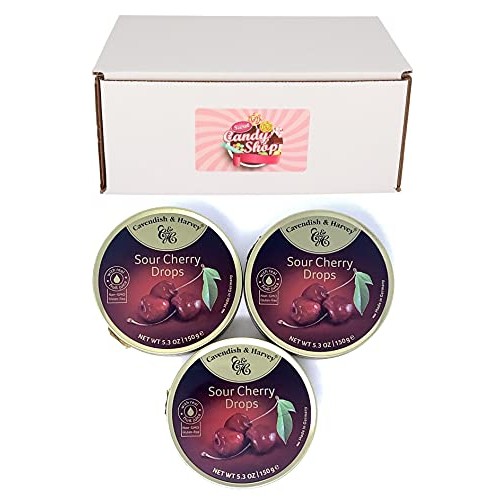 Cavendish And Harvey - Hard Candy Tin 5.3oz Pack of 3 Sour Ch...