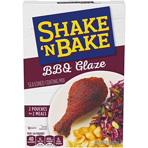 Shake N Bake Bbq Glaze Seasoned Coating Mix 6 Oz Boxes, Pack O