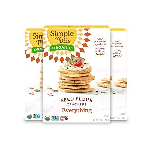 Everything Crackers, Simple Mills Seed Crackers, Gluten Free, Fl