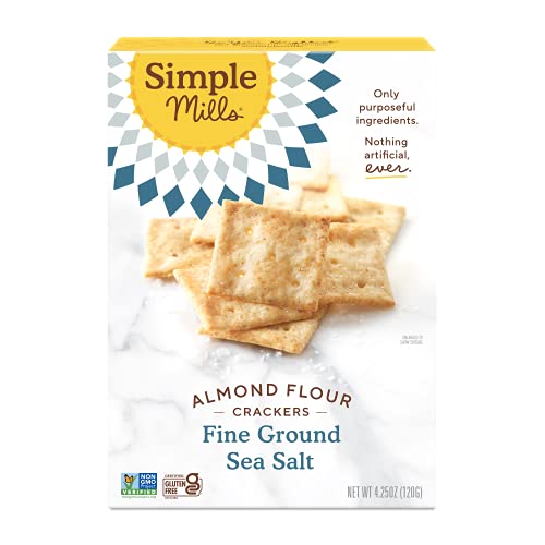 Simple Mills Almond Flour Crackers, Fine Ground Sea Salt - Glute...