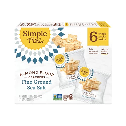 Simple Mills Almond Flour Crackers, Fine Ground Sea Salt Snack P...