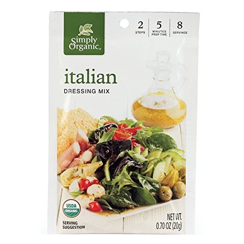 Simply Organic Salad Dressing Mix, Italian, 0.70 Oz Pack Of 12