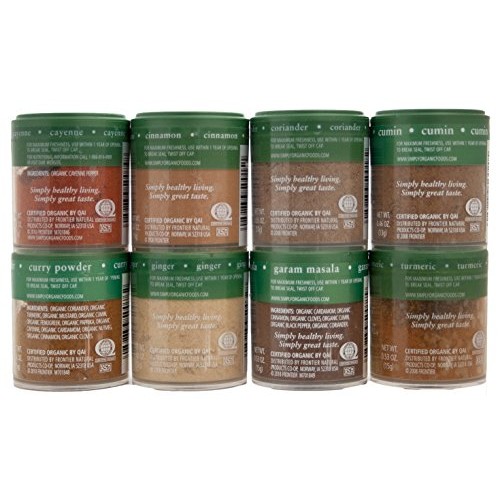 Indian Spices Set From Simply Organic With 8 Spices