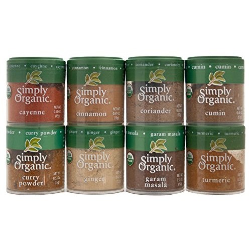 Indian Spices Set From Simply Organic With 8 Spices