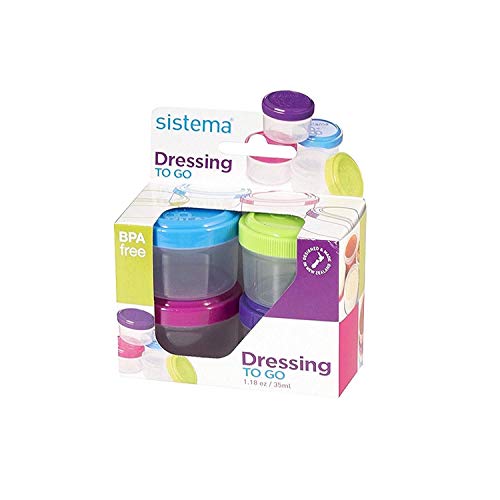 Sistema To Go Collection Salad Dressing Container, 1.18 Oz./35 M