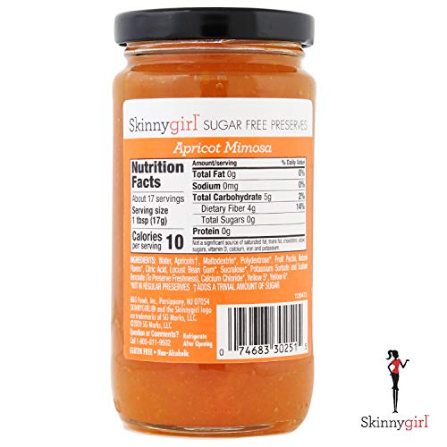 Skinnygirl Sugar Free Preserves, Apricot Mimosa, 10 Oz