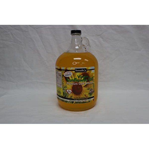 Cold Pressed Sunflower Oil - 1 Gallon Glass Bottle