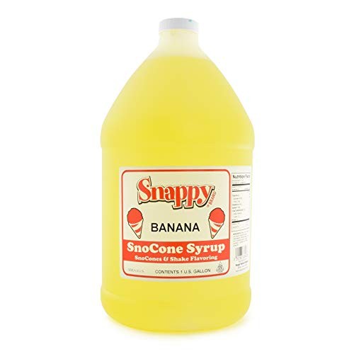 Snappy Banana Sno Cone Syrup, 1 Gallon